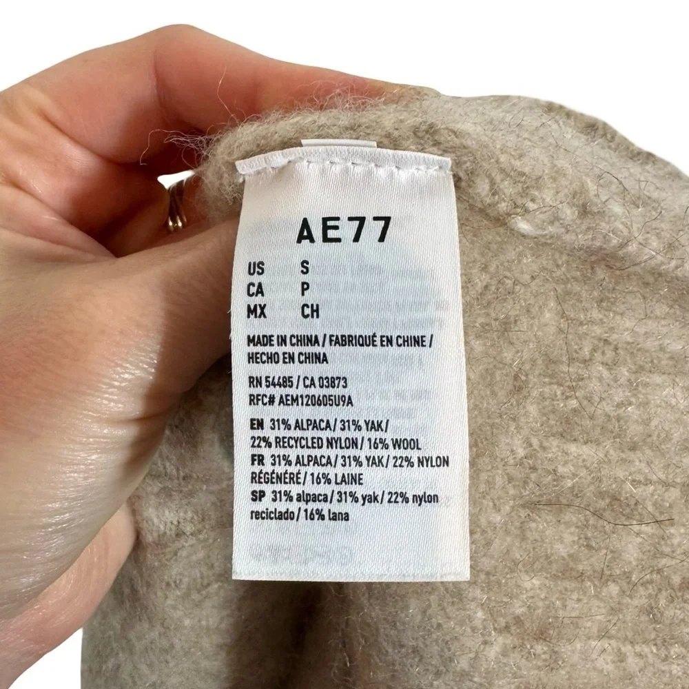 AE77 Premium Alpaca-Blend Sweater in Light Brown American Eagle